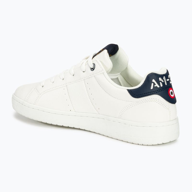 Buty męskie Aeronautica Militare Eco Leather With Eagle off white 3