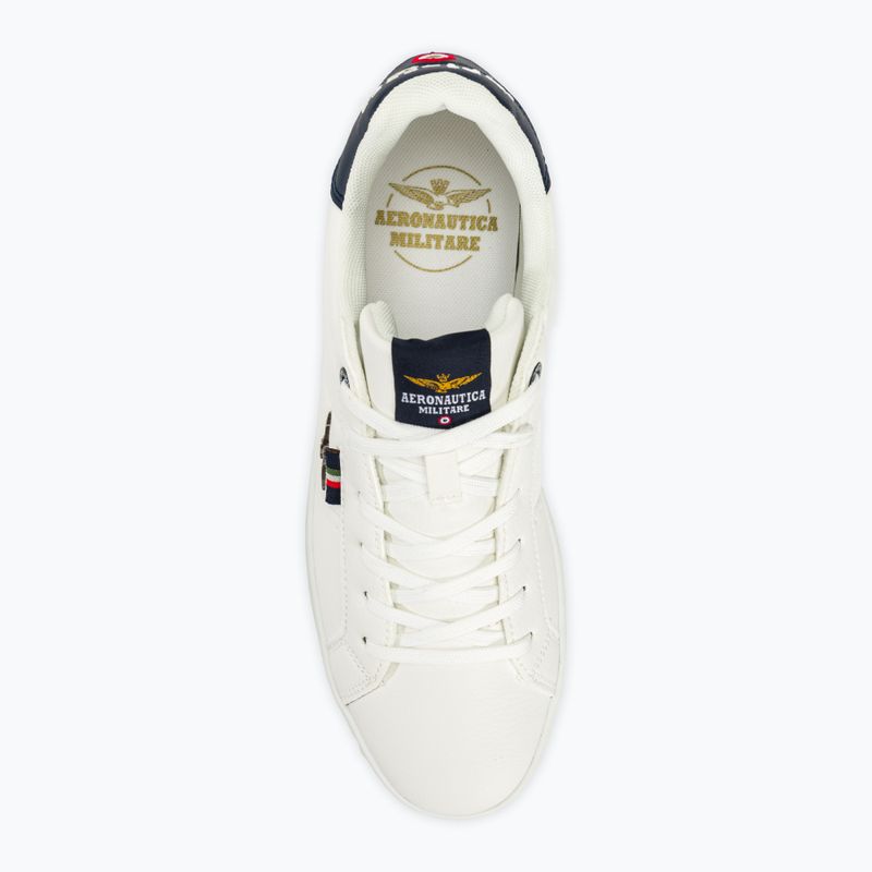 Buty męskie Aeronautica Militare Eco Leather With Eagle off white 5