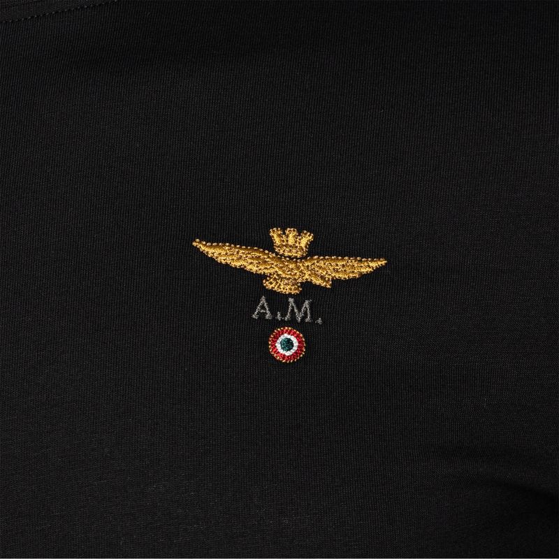 Koszulka męska Aeronautica Militare Essential 2024 jet black 3