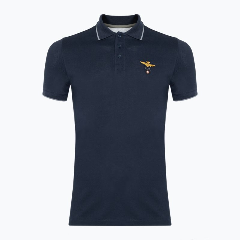 Koszulka polo męska Aeronautica Militare Essential blue/black