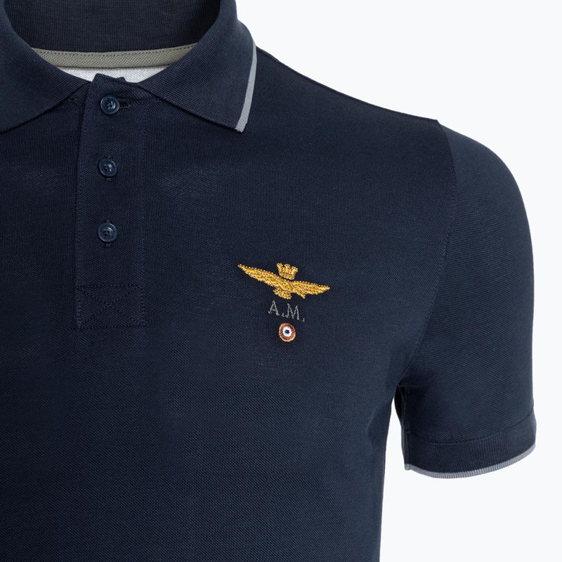 Koszulka polo męska Aeronautica Militare Essential blue/black 3