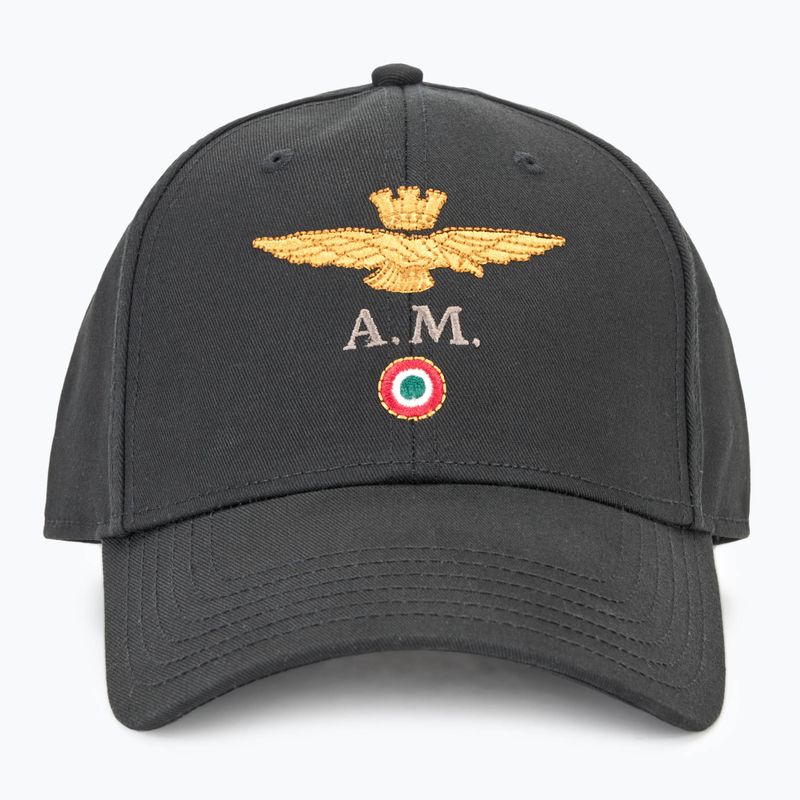 Czapka z daszkiem męska Aeronautica Militare Cotton With Logo jet black 2