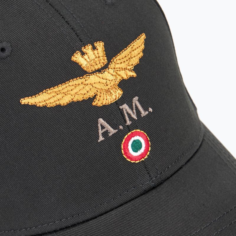 Czapka z daszkiem męska Aeronautica Militare Cotton With Logo jet black 3