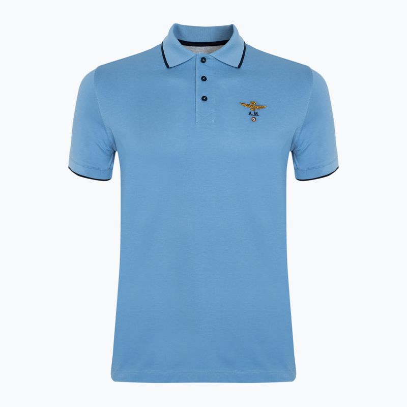 Koszulka polo męska Aeronautica Militare Essential light blue