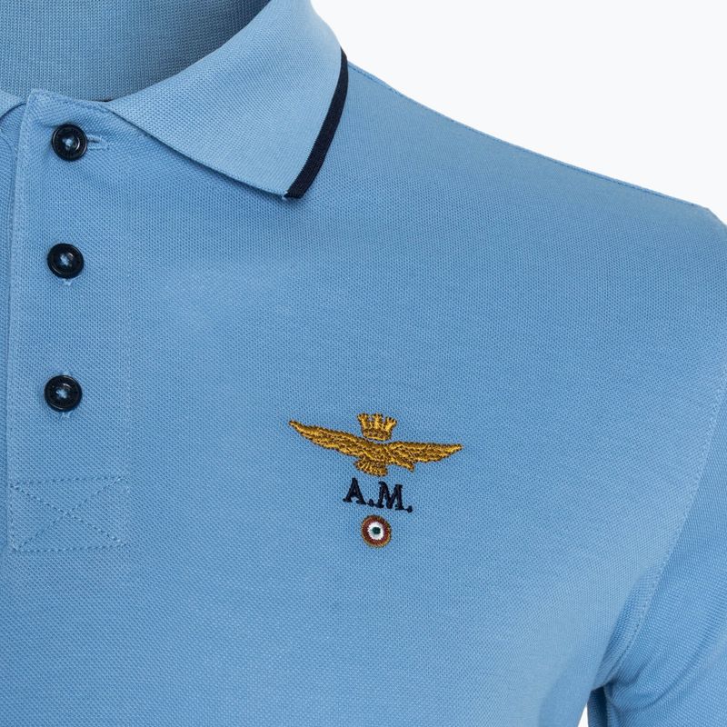 Koszulka polo męska Aeronautica Militare Essential light blue 3