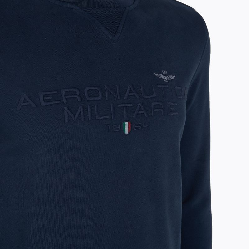 Bluza męska Aeronautica Militare 251FE1985F539 blu navy washed 3