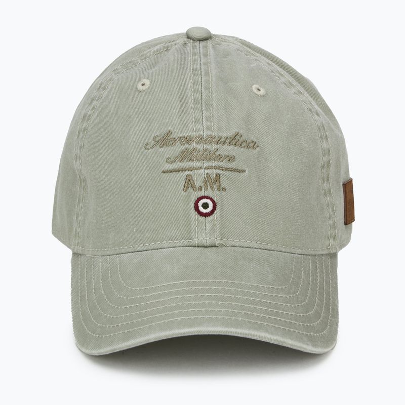 Czapka z daszkiem męska Aeronautica Militare 251HA1204CT2476 stone beige washed 2