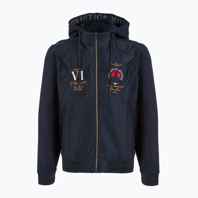 Bluza męska Aeronautica Militare 251AF500F459 Cappucio blu navy
