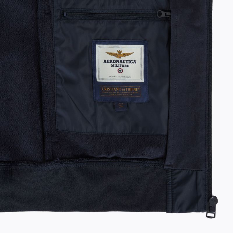 Bluza męska Aeronautica Militare 251AF500F459 Cappucio blu navy 5