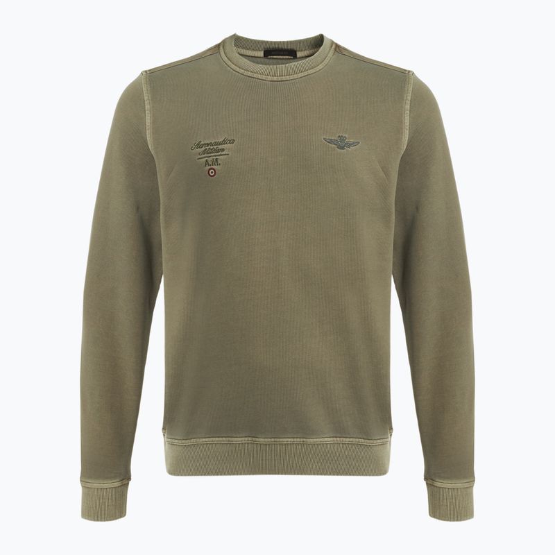 Bluza męska Aeronautica Militare Girocollo military olive washed