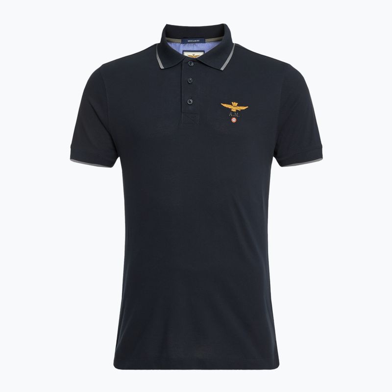 Koszulka polo męska Aeronautica Militare Essential blu navy
