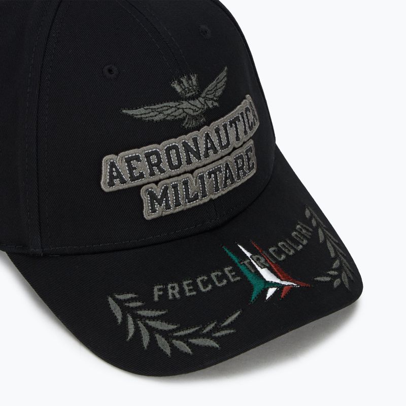 Czapka z daszkiem męska Aeronautica Militare 251HA1104CT2261 jet black 3