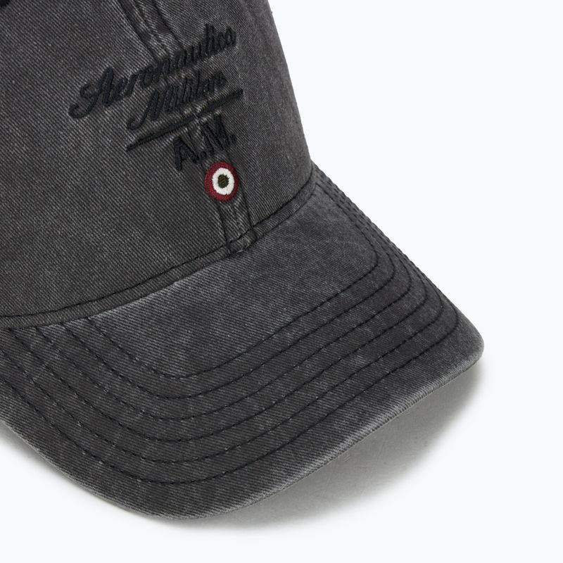 Czapka z daszkiem męska Aeronautica Militare 251HA1204CT2476 black washed 3