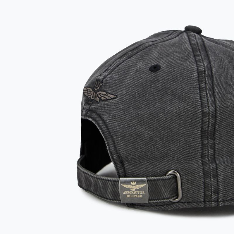 Czapka z daszkiem męska Aeronautica Militare 251HA1204CT2476 black washed 4
