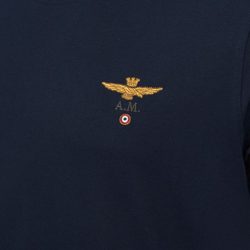 Koszulka męska Aeronautica Militare 252TS1580UJ00372 Basic Crewneck blu navy 3