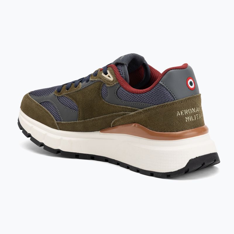 Buty męskie Aeronautica Militare 252SC0318UCT04248 verde militare/blu navy 3
