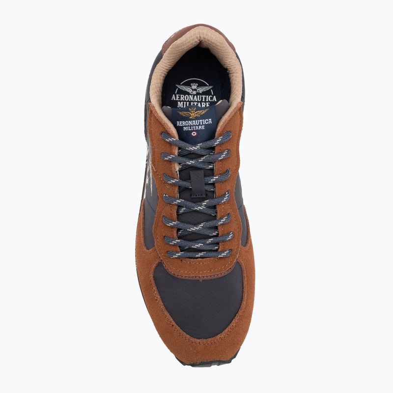 Buty męskie Aeronautica Militare 252SC0320UPL00313 blu navy/brown 5