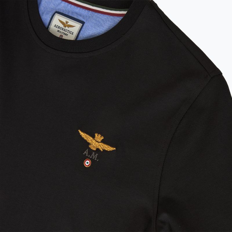 Koszulka męska Aeronautica Militare 252TS1580UJ00372 Basic Crewneck jet black 3
