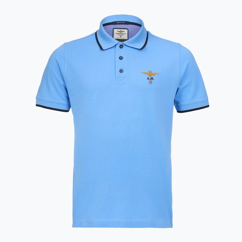 Koszulka Aeronautica Militare PO1308UP00082 Polo silver lake blue
