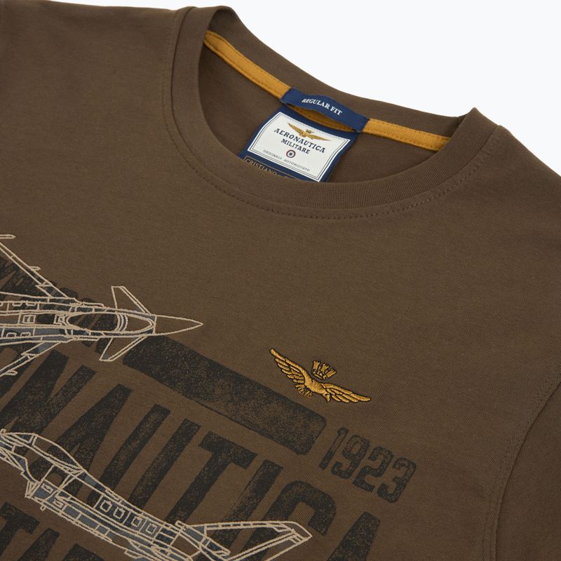 Koszulka męska Aeronautica Militare TS2535UJ00641 chestnut brown 3