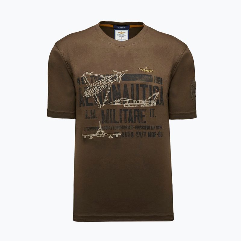 Koszulka męska Aeronautica Militare TS2535UJ00641 chestnut brown 5