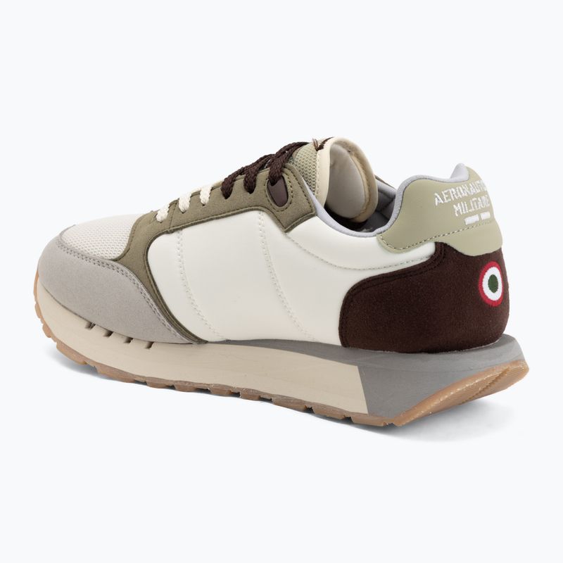 Buty męskie Aeronautica Militare SC0292UCT03331 off white/verde/marrone/grigio 3