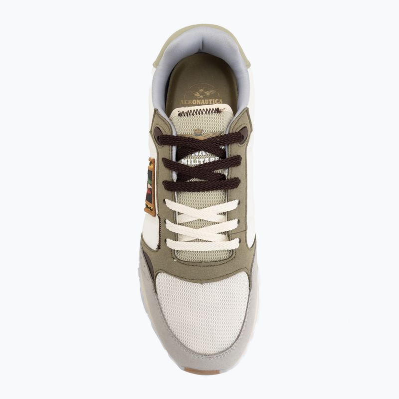 Buty męskie Aeronautica Militare SC0292UCT03331 off white/verde/marrone/grigio 5