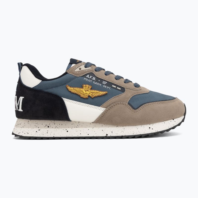 Buty męskie Aeronautica Militare SC0288UCT03545 multicolor jeans/sabbia 2