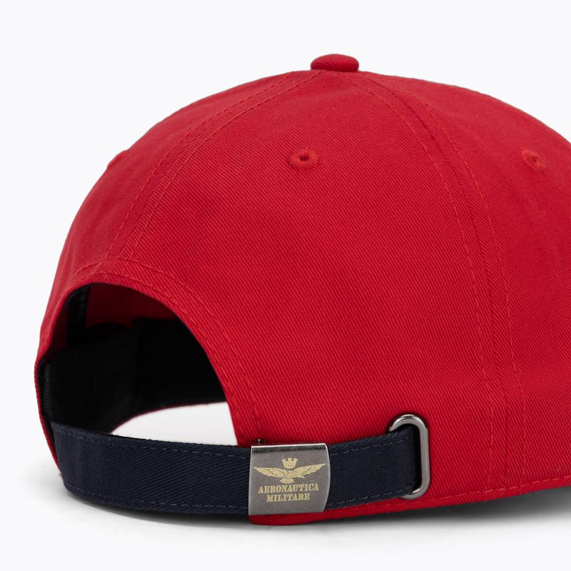 Czapka z daszkiem męska Aeronautica Militare HA1246UCT02 tango red/cream white 4