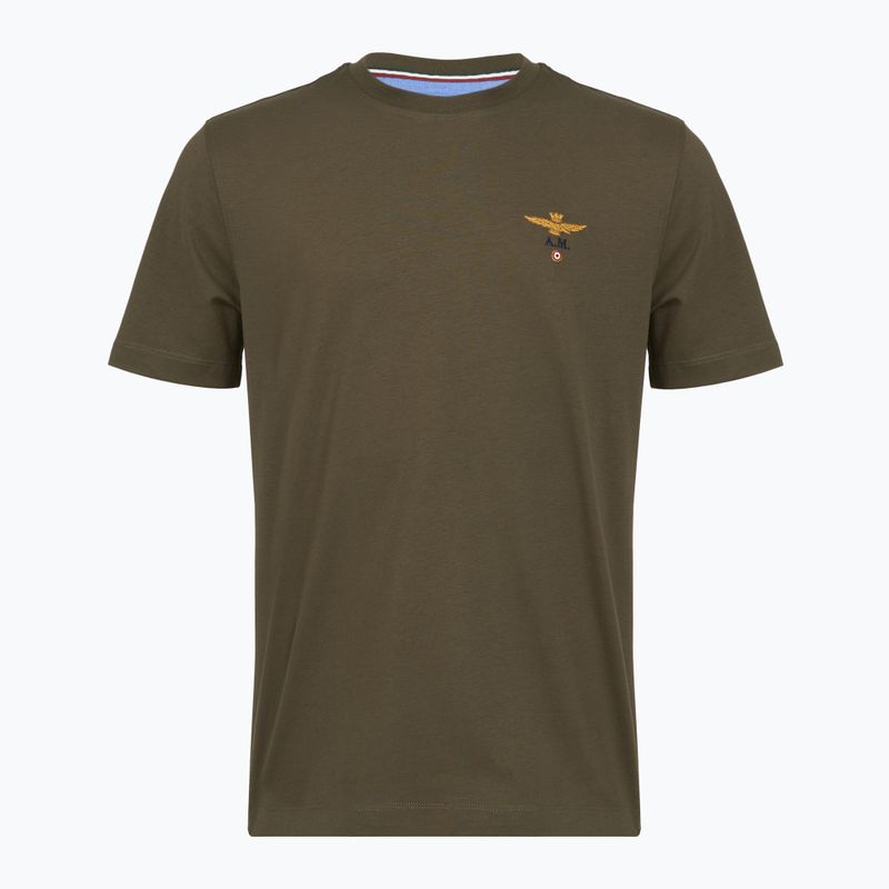 Koszulka męska Aeronautica Militare TS1580UJ00372 verde scuro