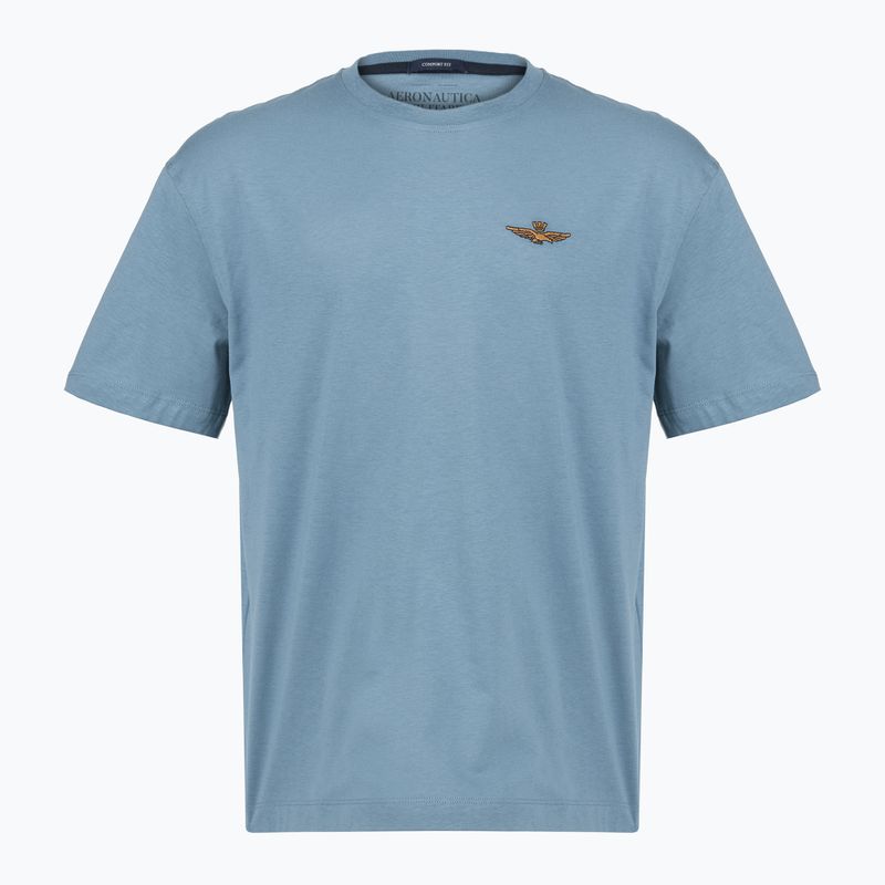 Koszulka męska Aeronautica Militare TS2535UJ00641 dusty blue