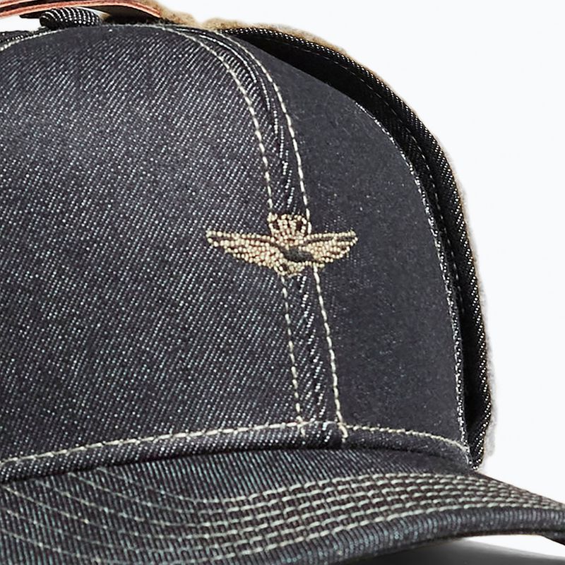 Czapka z daszkiem męska Czapka Aeronautica Militare 262HA1260DCT04366 denim nero 3