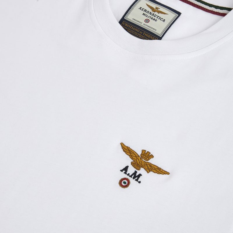 Koszulka męska Aeronautica Militare 262TS1580UJ00372 off white 3