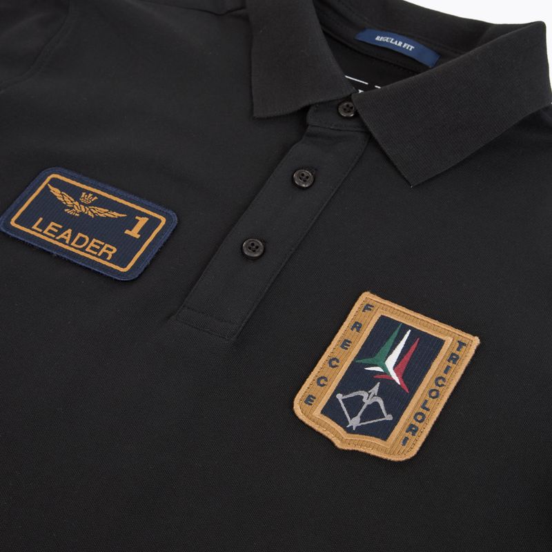 Koszulka męska Aeronautica Militare PO1927UP00191 Polo jet black 3