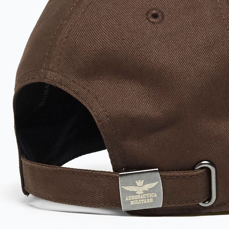 Czapka z daszkiem męska Czapka Aeronautica Militare 262HA1246UCT02261 autumn brown 4