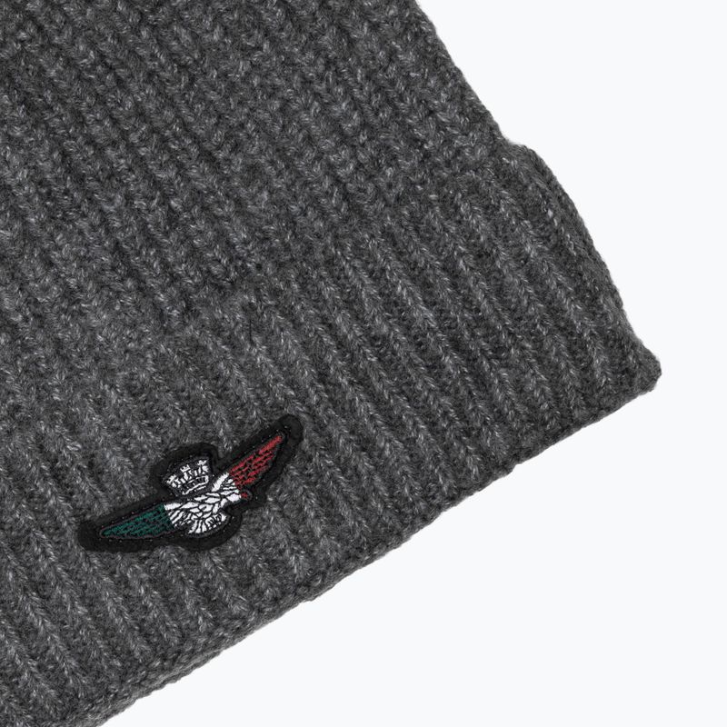 Czapka zimowa męska Czapka Aeronautica Militare 262CU0034UL00451 grigio scuro melange 3