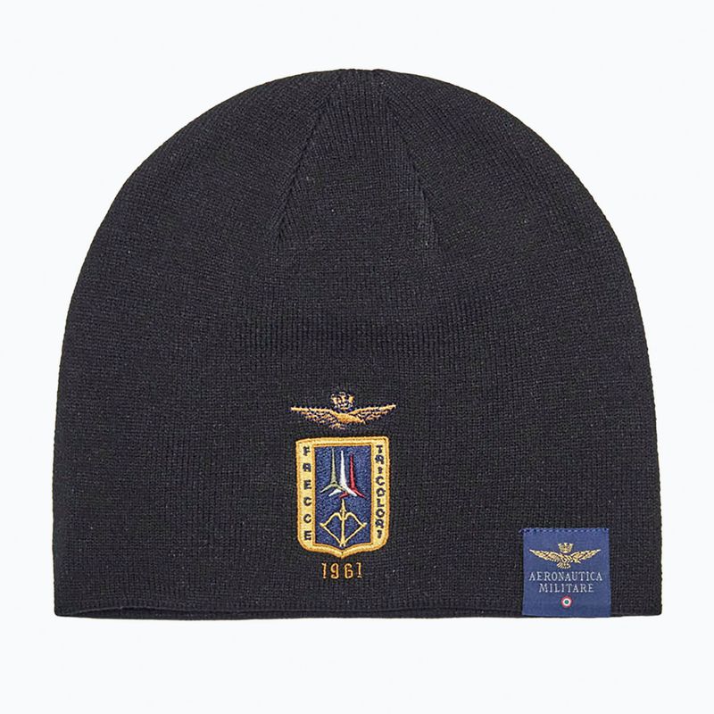 Czapka zimowa męska Czapka Aeronautica Militare 262CU0092UL00450 jet black