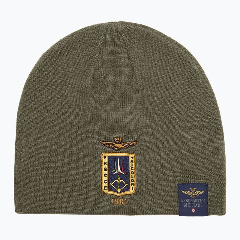 Czapka zimowa męska Czapka Aeronautica Militare 262CU0092UL00450 tea leaf