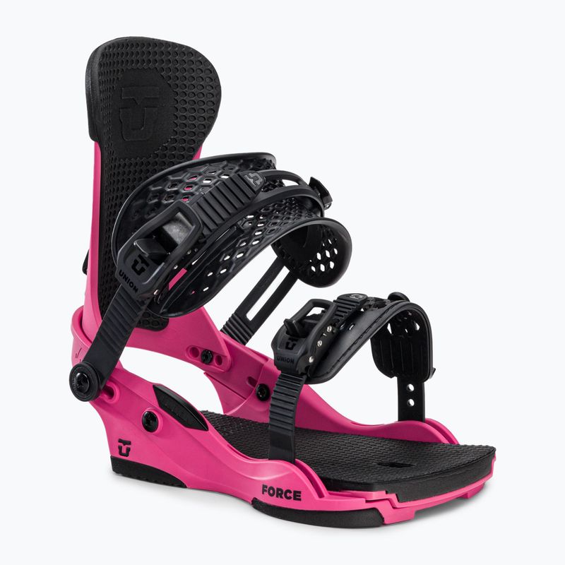 Wiązania snowboardowe męskie Union Force hot pink