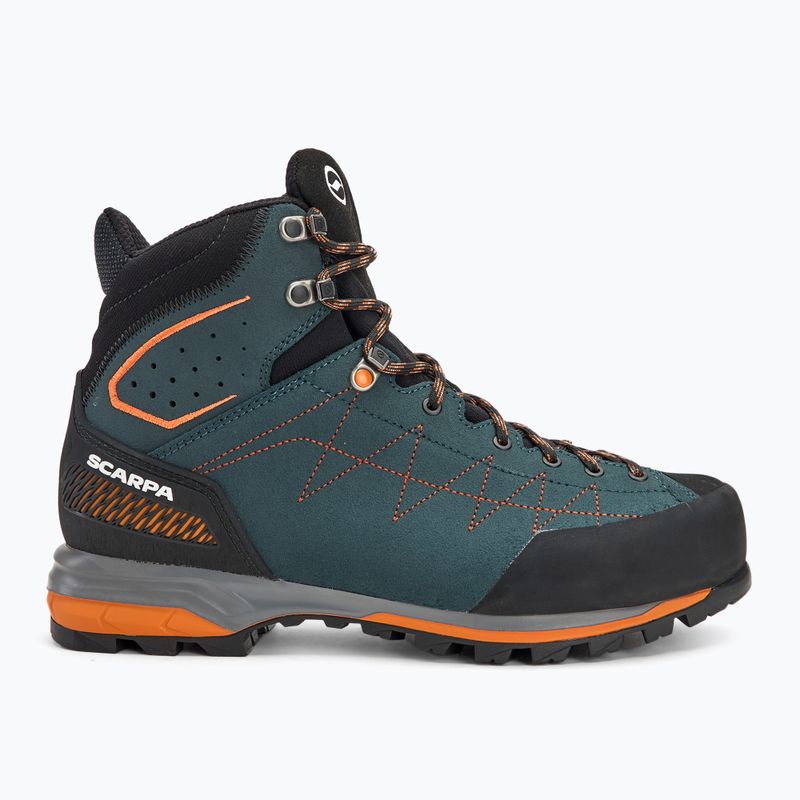 Buty trekkingowe męskie SCARPA Zodiac TRK GTX petrol/rust orange 2