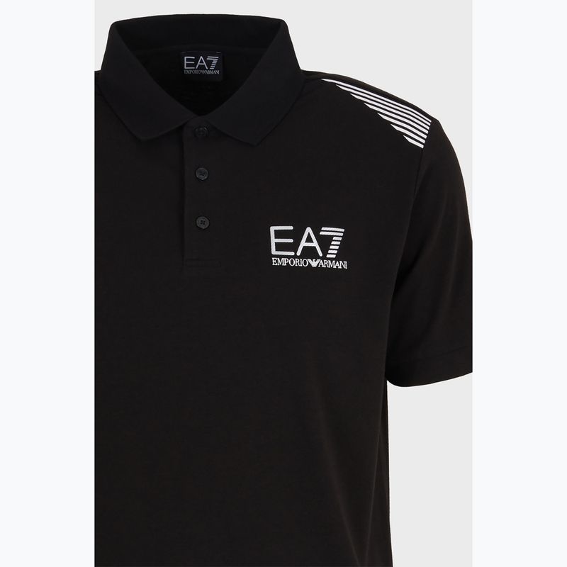 Koszulka polo męska EA7 Emporio Armani Train 7 Lines black 3