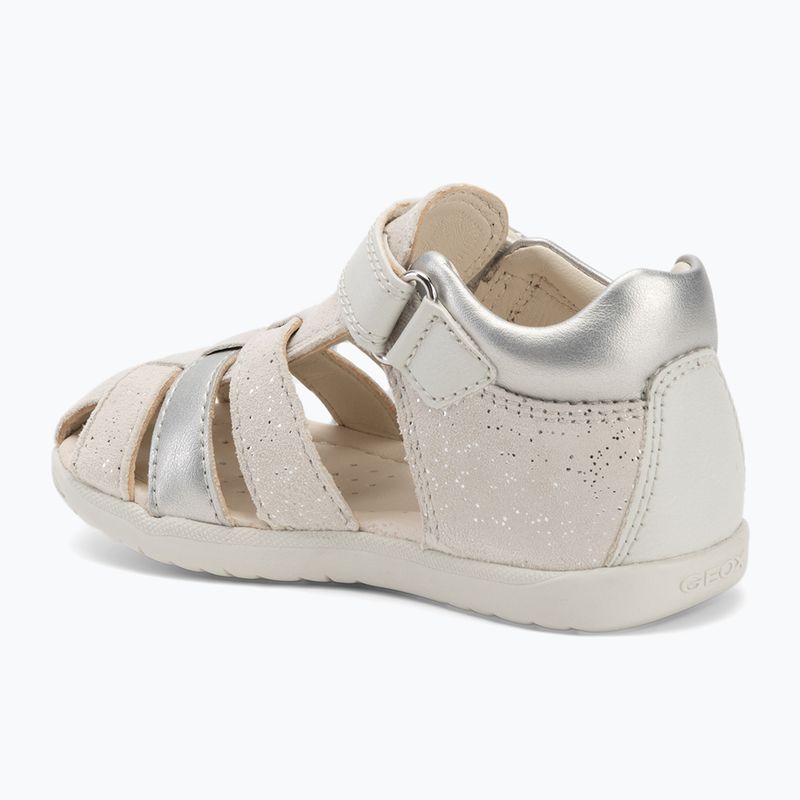 Sandały dziecięce Geox Macchia white/silver 3