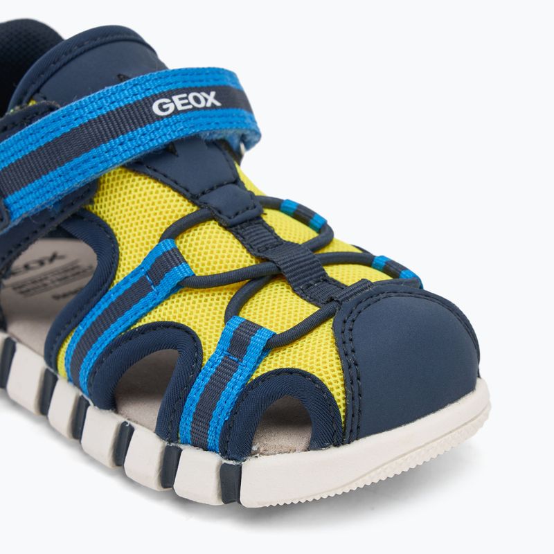 Sandały dziecięce Geox Iupidoo navy/fluo yellow 7