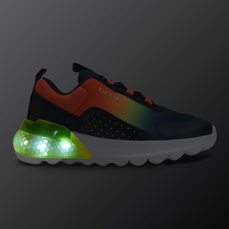 Buty juniorskie Geox Activart Illuminus navy/lime 8