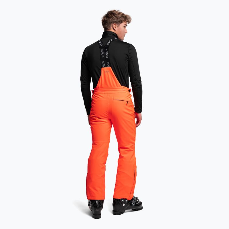 Spodnie narciarskie męskie CMP 3W17397N fluo orange 3