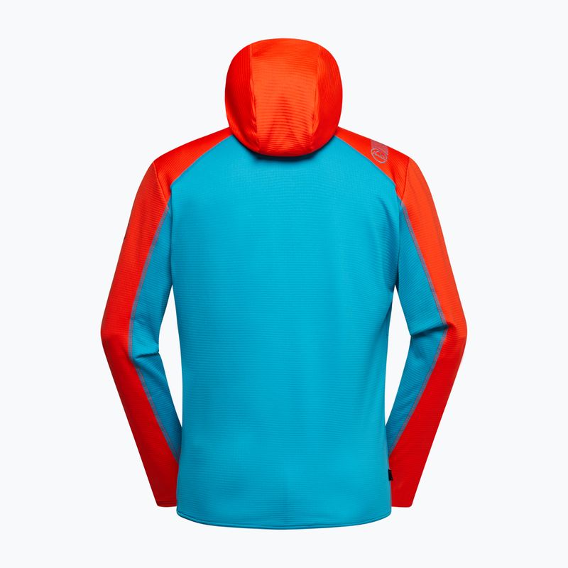 Bluza męska La Sportiva Upendo Hoody tropic blue/ cherry tomato 2