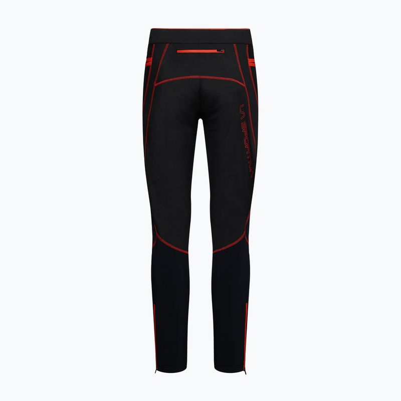 Legginsy do biegania męskie La Sportiva Primal black/ cherry tomato 2