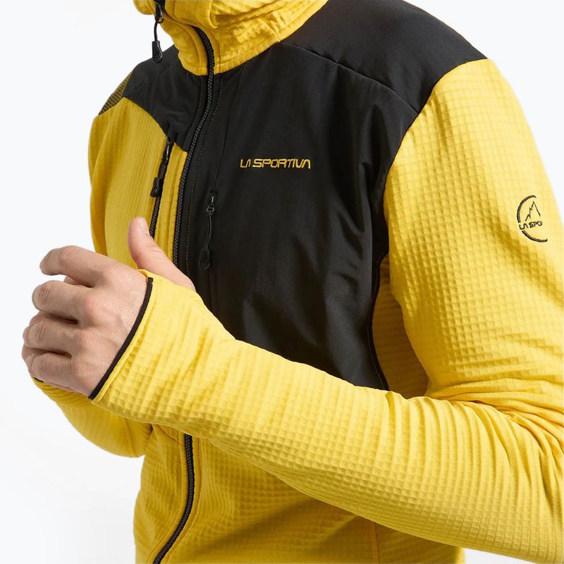 Bluza termoaktywna meska La Sportiva Lucendro Thermal Hoody yellow/black 3