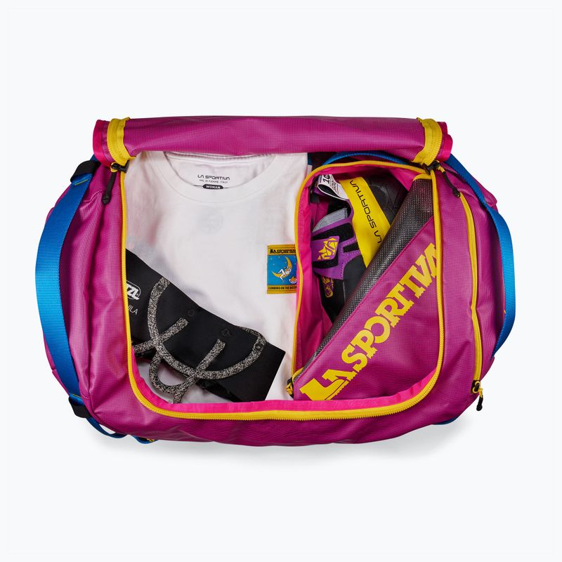 Torba podróżna La Sportiva Nomad Duffel 40 l fucsia/giallo 4