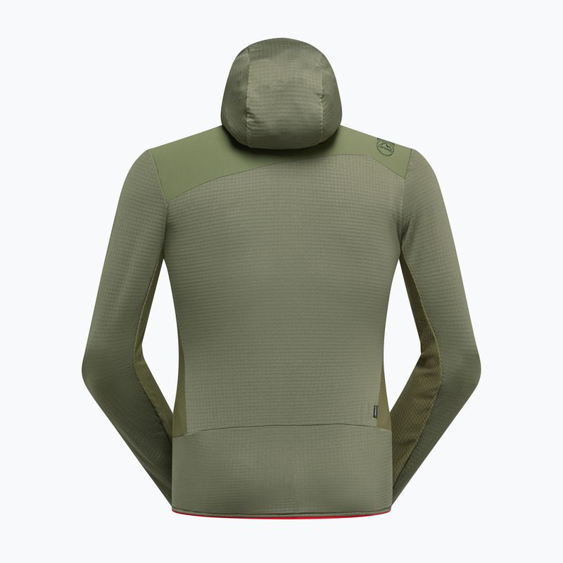 Bluza polarowa męska La Sportiva Aequilibrium Thermal Hoody cypress/mountain red 2